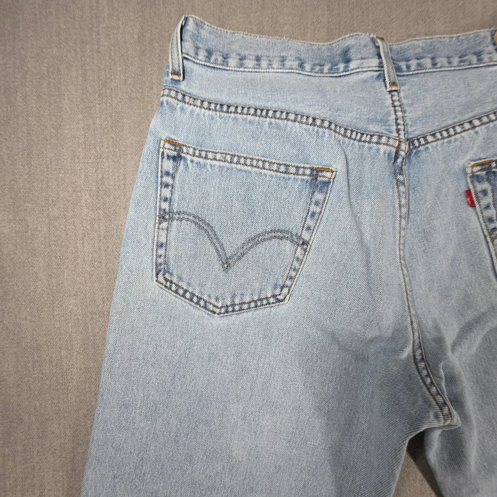 Levi's 550 Relaxed‎ Fit Jeans Men W36 L30 Light Wash Blue Denim Tapered Leg